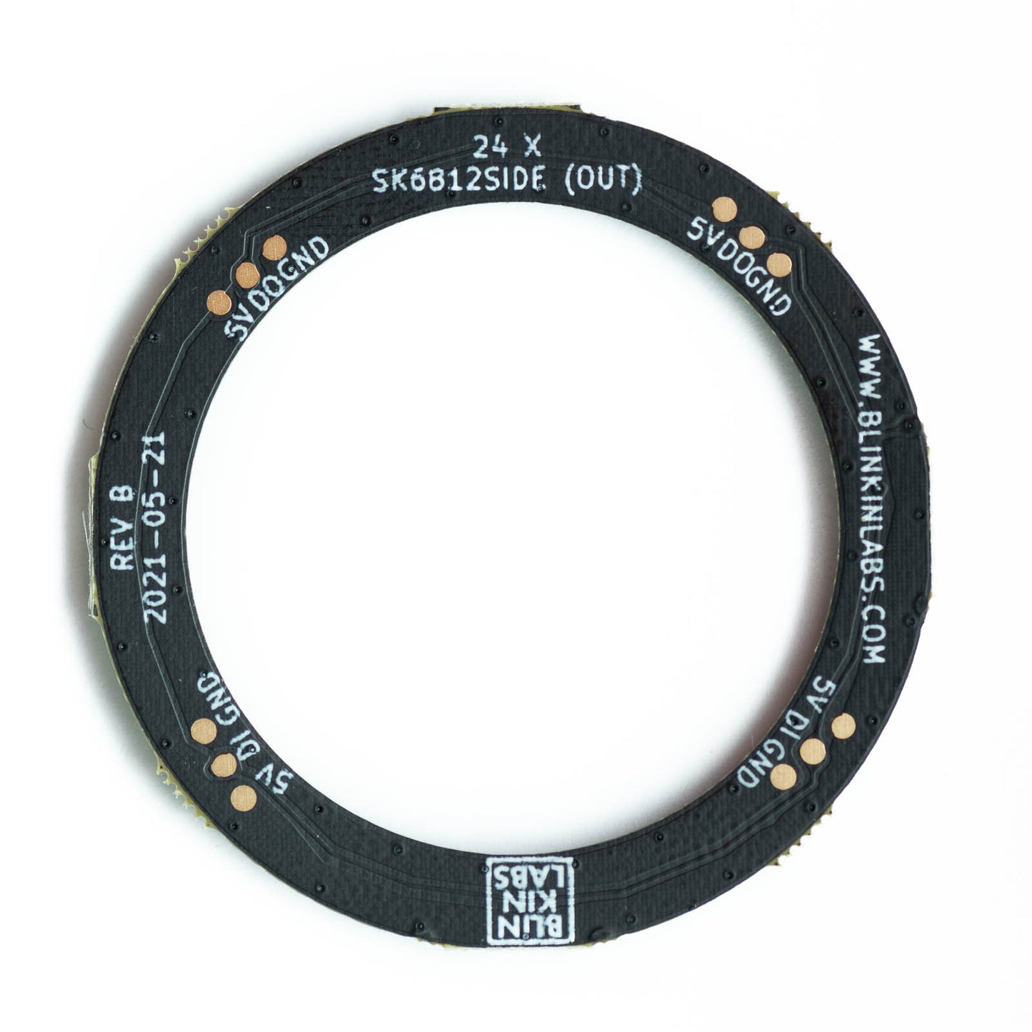 LED ring with 24 right-angle LEDs, outwards facing